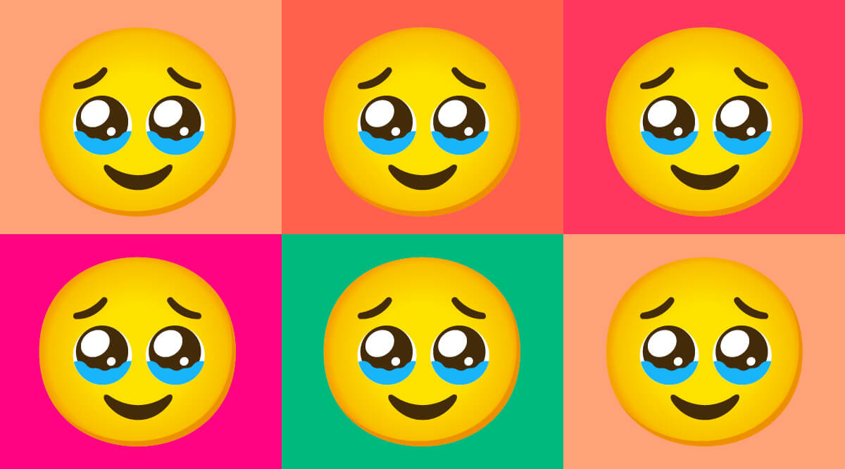 What does the face holding back tears 🥹 emoji mean?