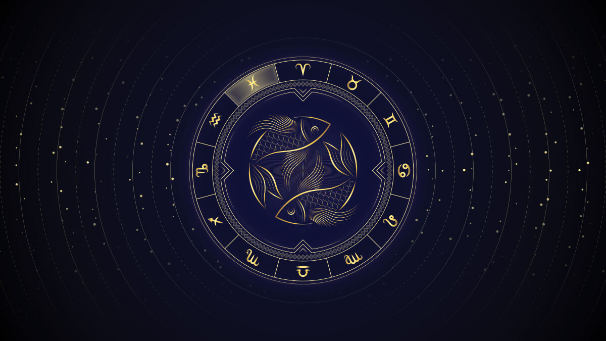 Shutterstock: Pisces astrology symbol