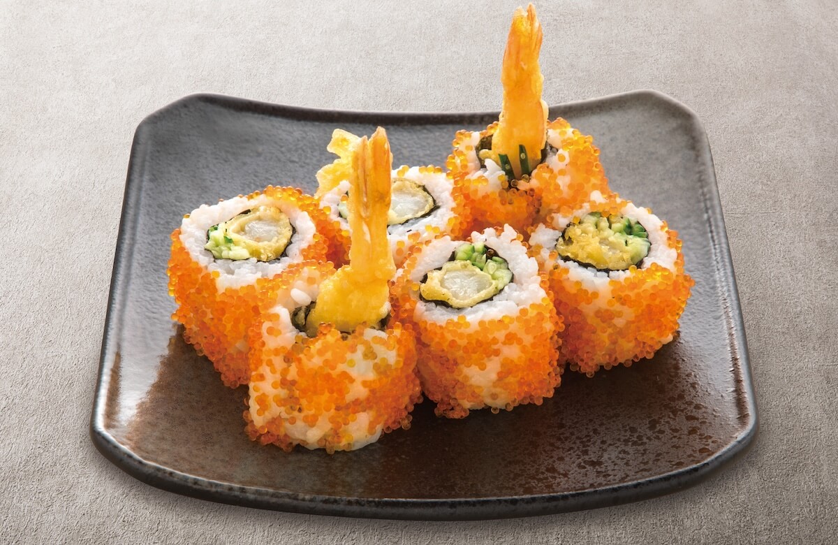 Shutterstock: shrimp tempura roll maki sushi