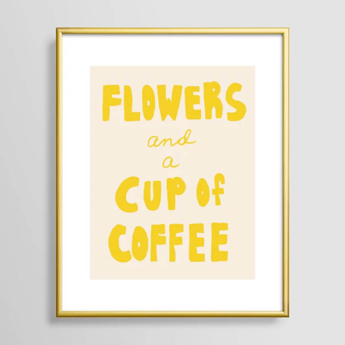 Flowers & Coffee Art Print by Yaniagretastudio