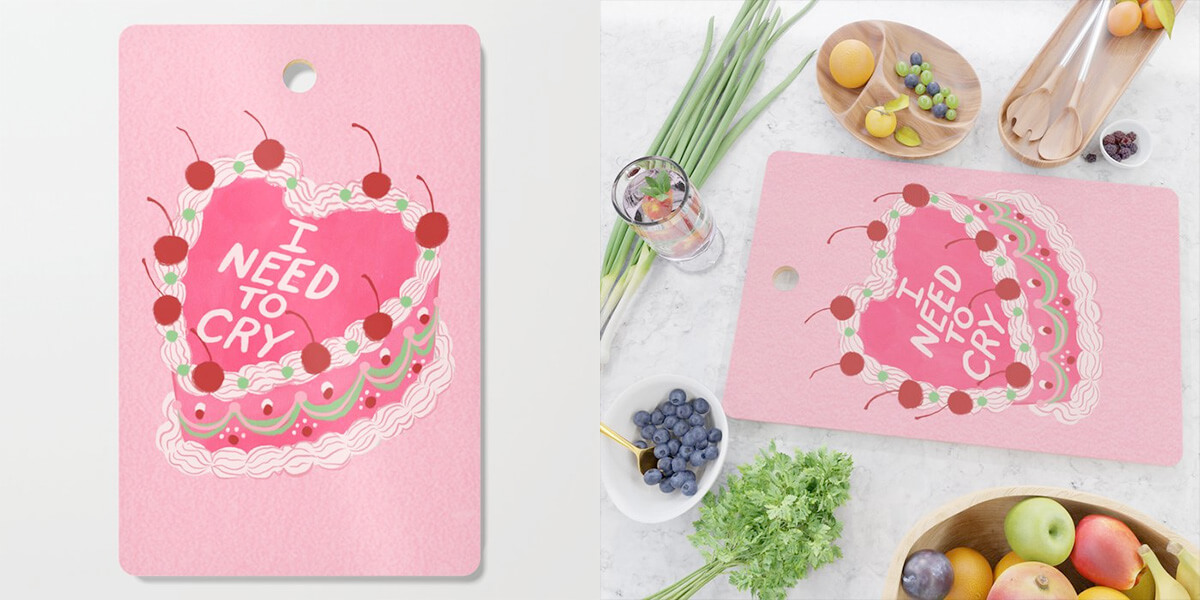 It's My Party Cutting Board by Chromoeye