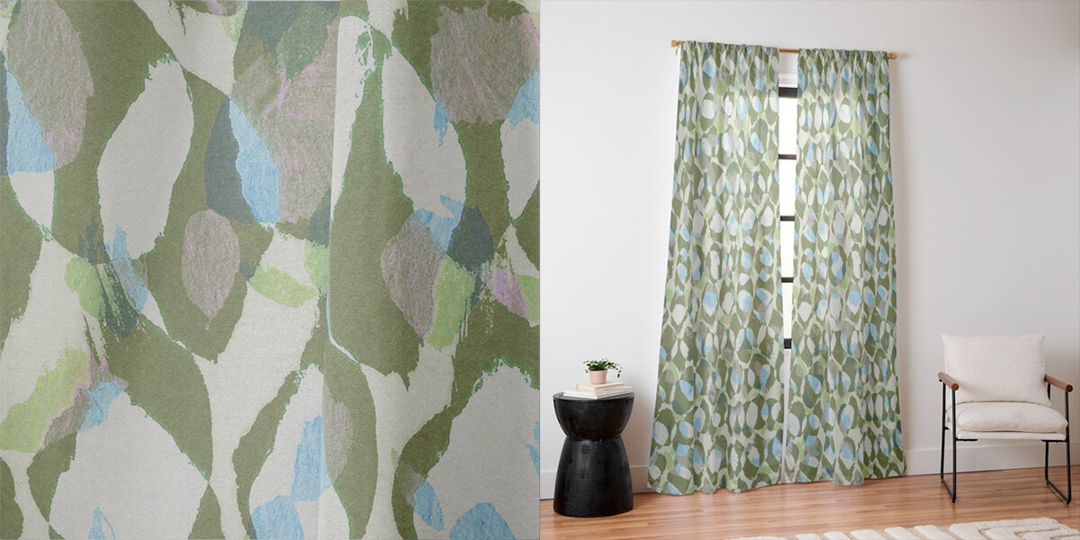 Pure Strokes #3 / Green & Blue Curtain by Alisa Galitsyna