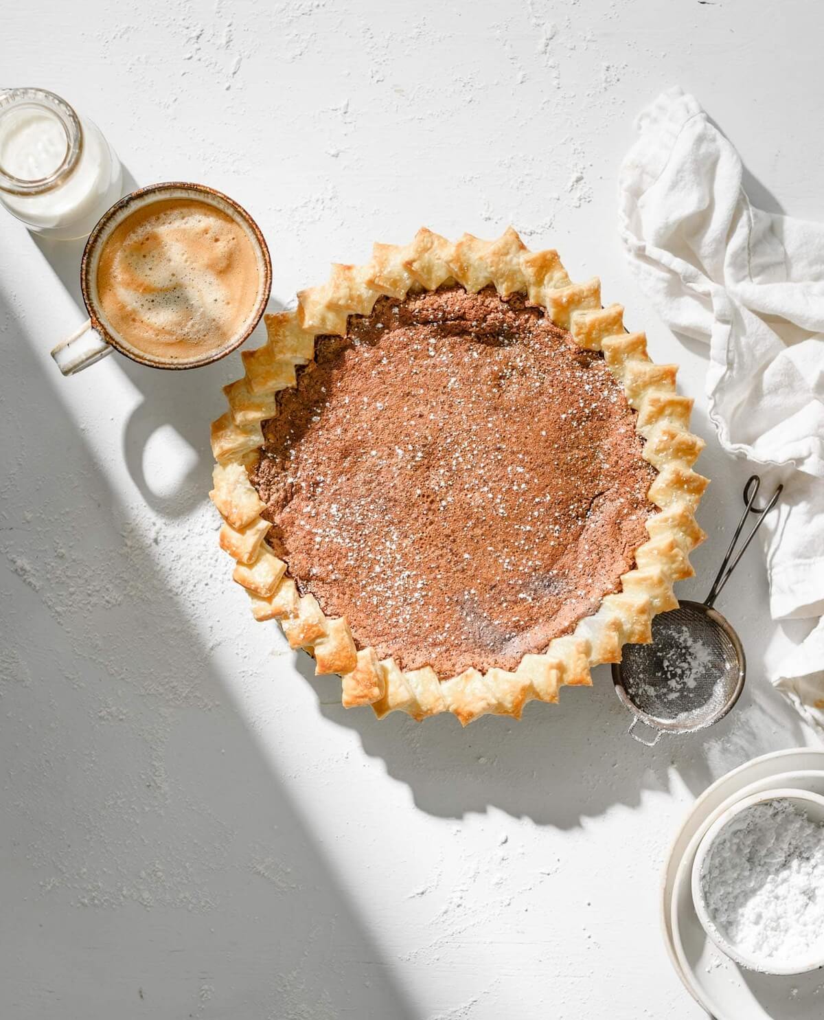 two cups flour chocolate espresso pie