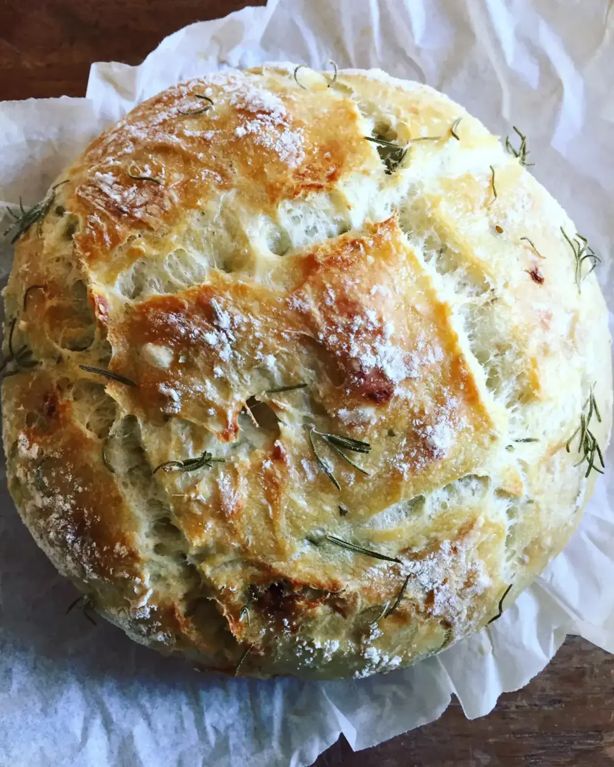harvest and nourish rosemary and roasted garlic bread