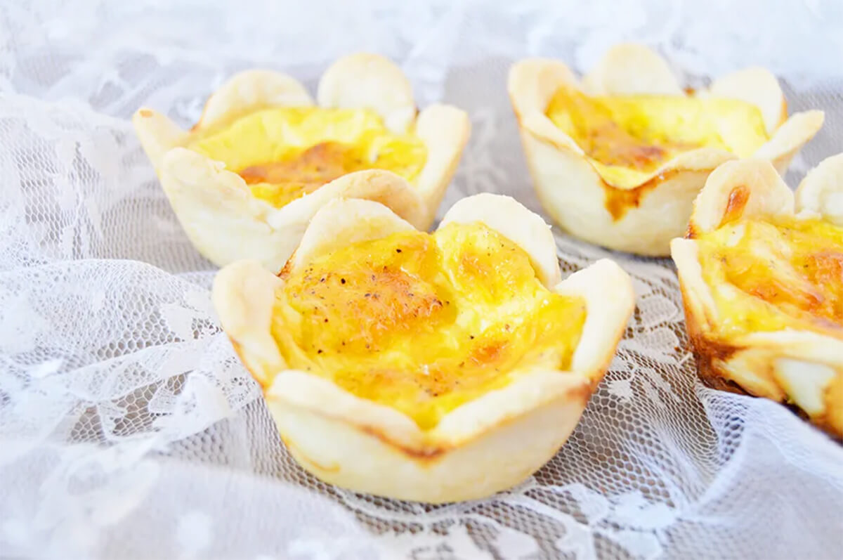 homan at home flower mini quiches
