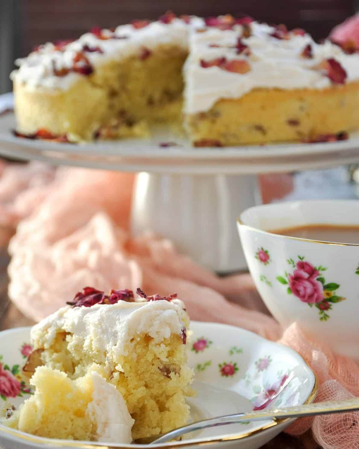 honey, what's cooking rose water almond cake