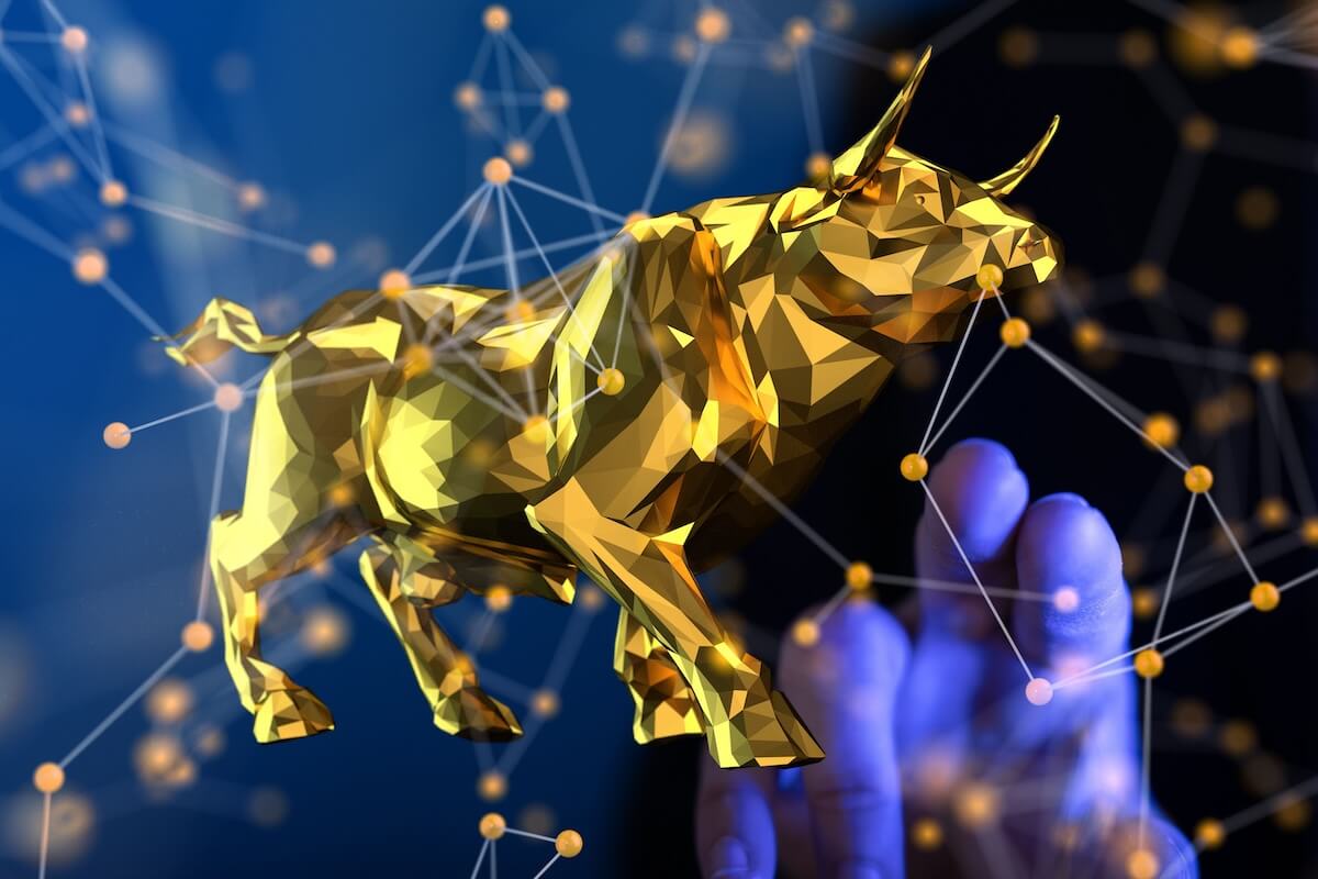 Shutterstock: The hand reaching the Taurus zodiac sign in neural network illustration - astrology concept