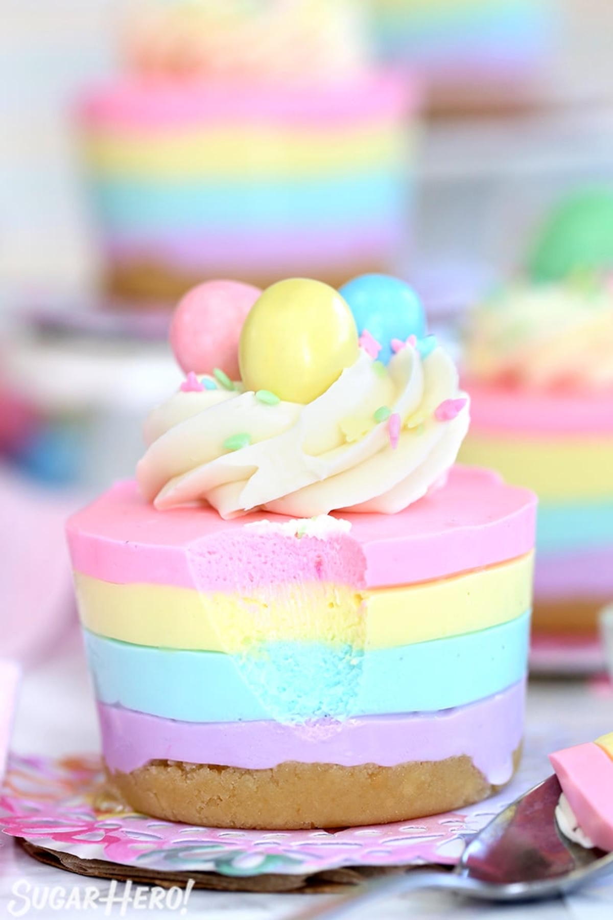 sugar hero easter no bake cheesecake