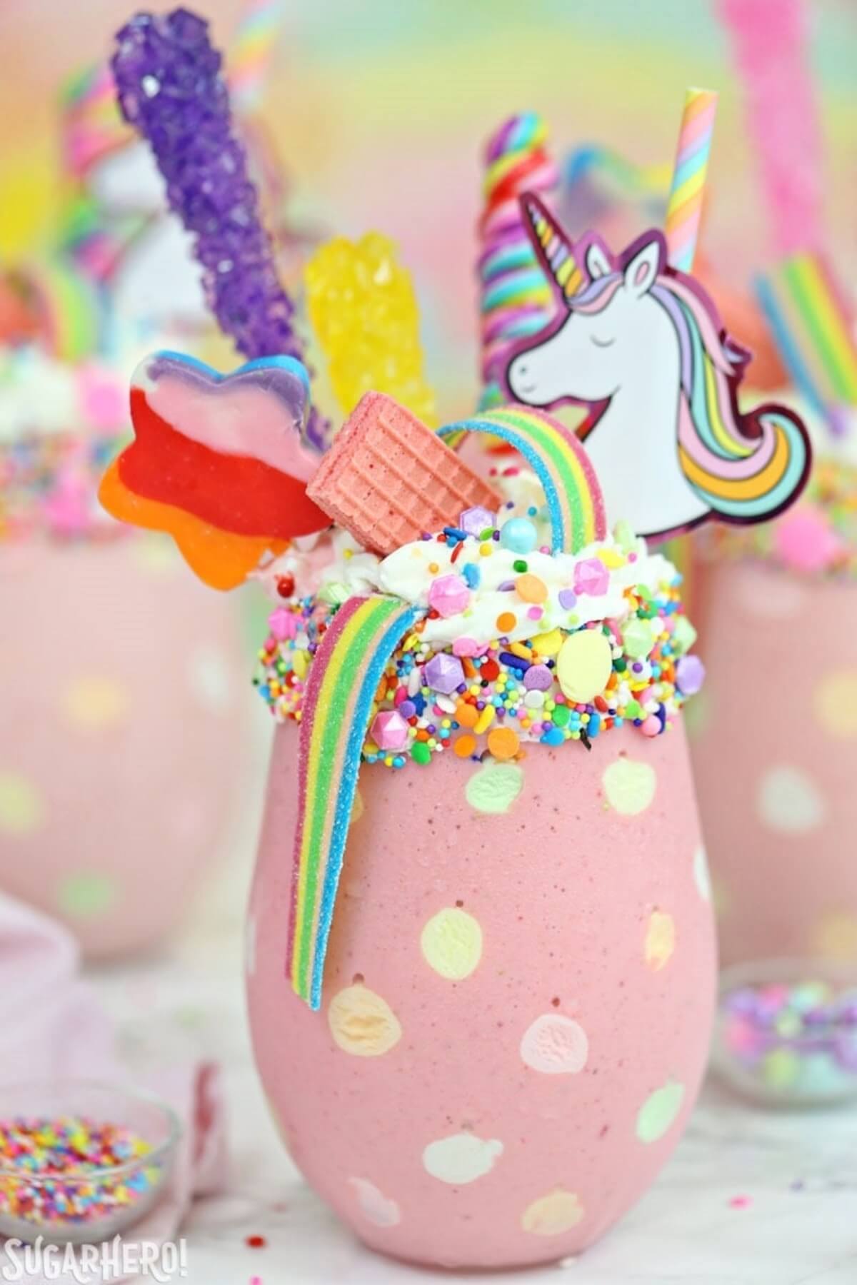 sugar hero unicorn milkshakes