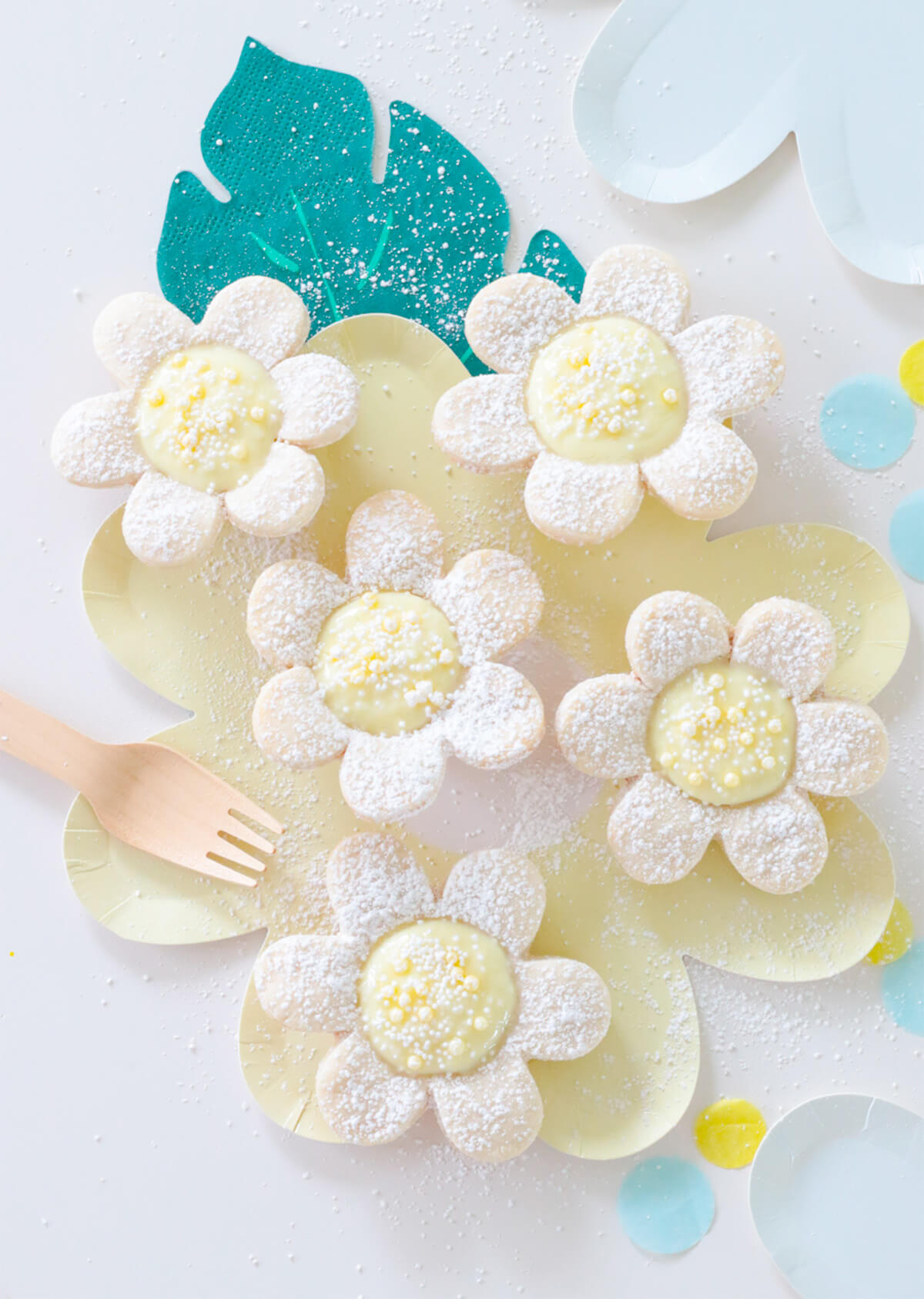 twinkle twinkle little party mini flower shaped passion fruit tarts