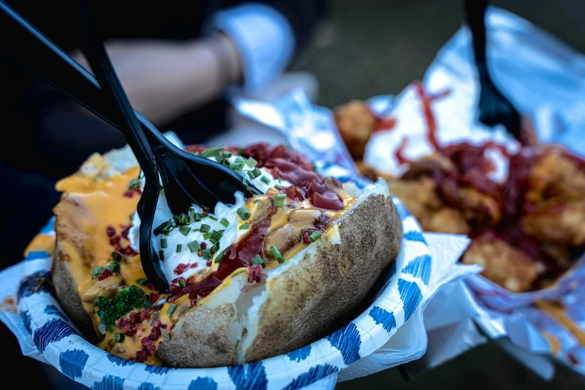 Unsplash: Loaded baked potato by will ma