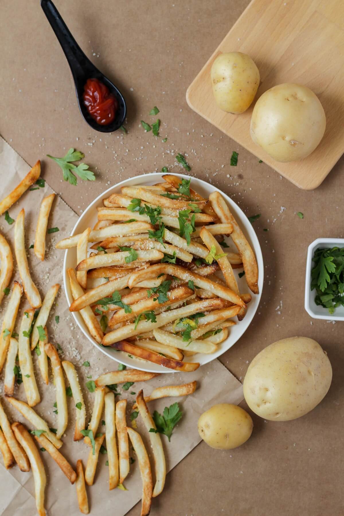 Unsplash: Plate of french fries by fernanda martinez