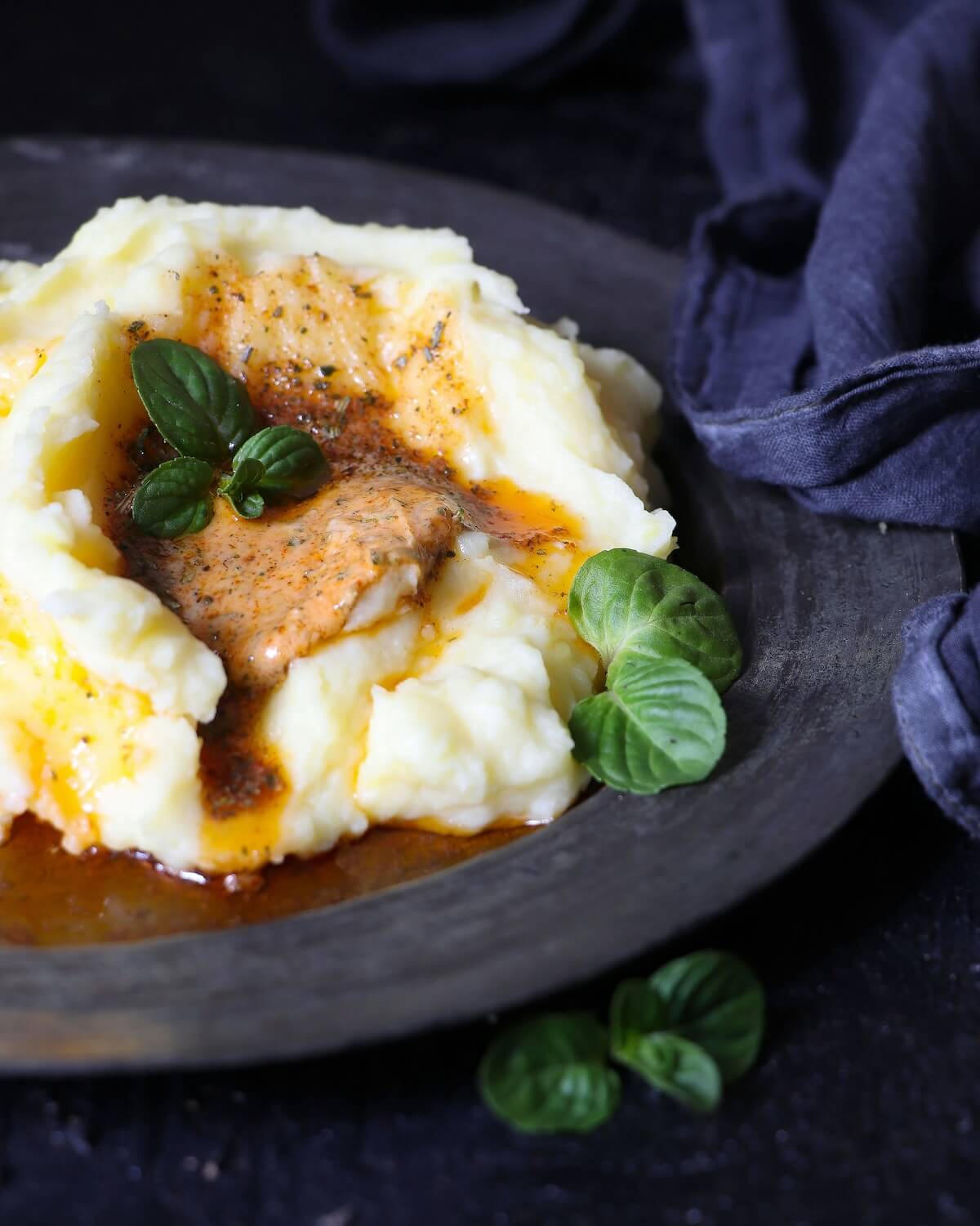 Unsplash: Plate of mashed potatoes, meat and ggravy by Parnis Azimi