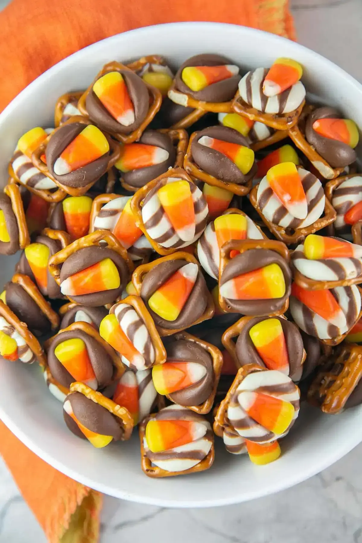 bunsen burner bakery candy corn pretzel bites