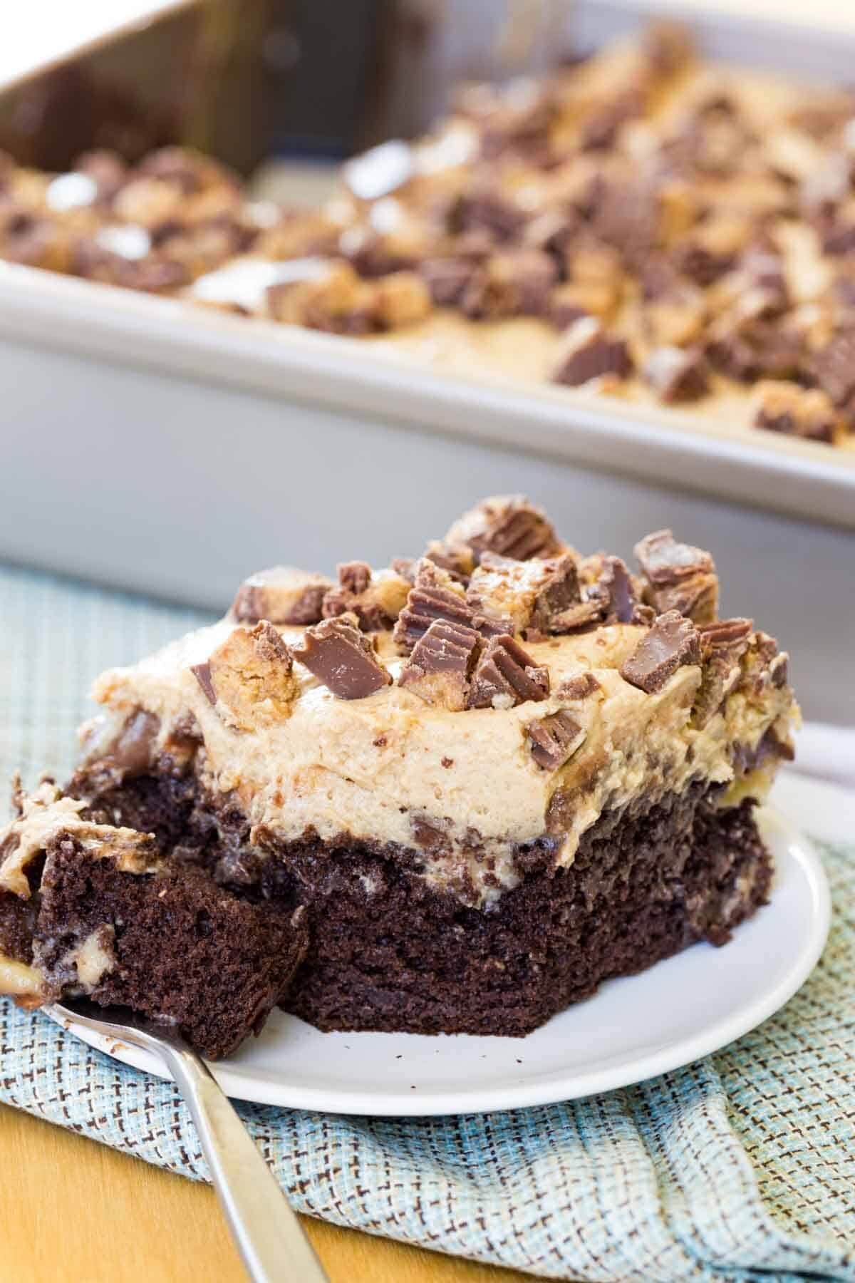 cupcakes and kale chips reese's poke cake
