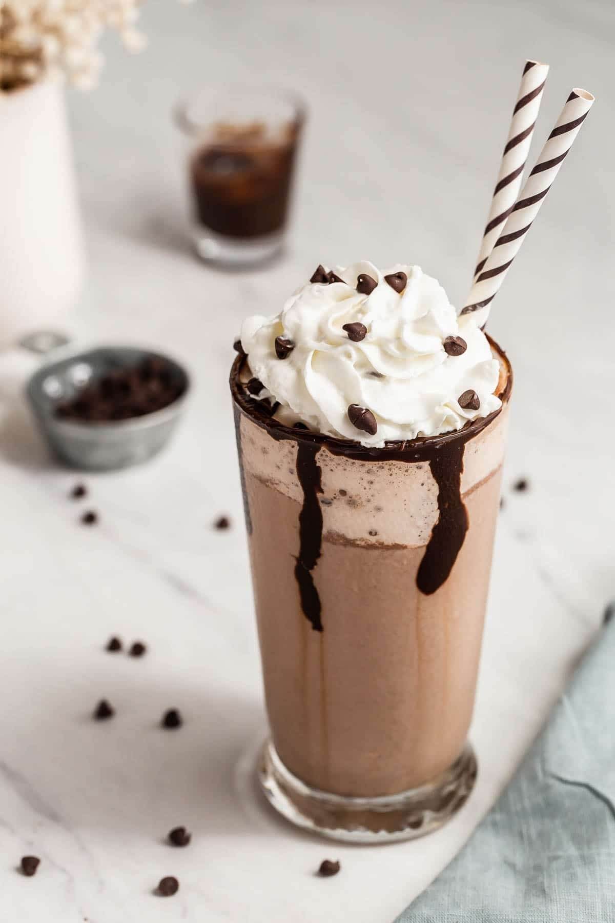 dessert for two chocolate chip frappe