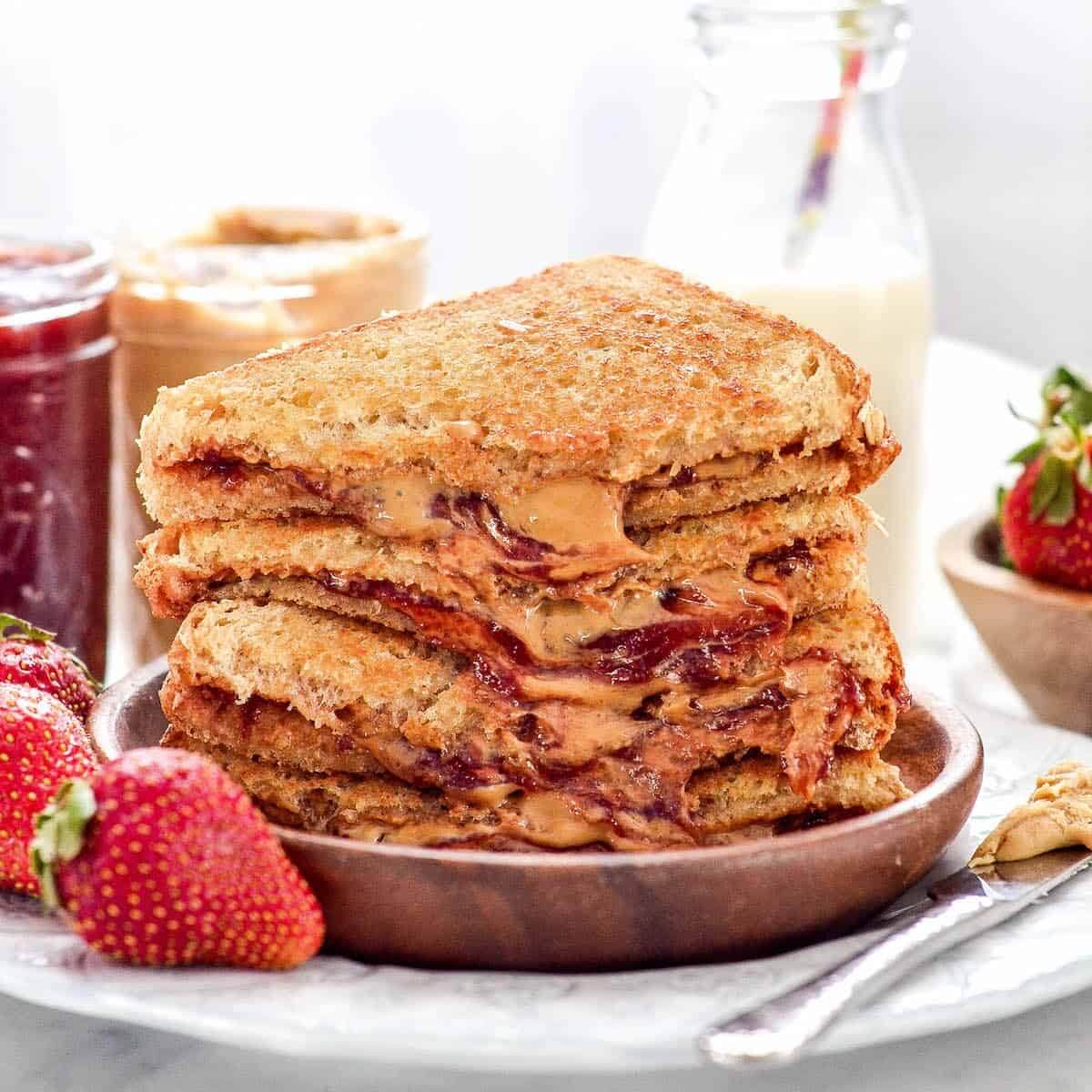 joy food sunshine grilled peanut butter and jelly sandwich