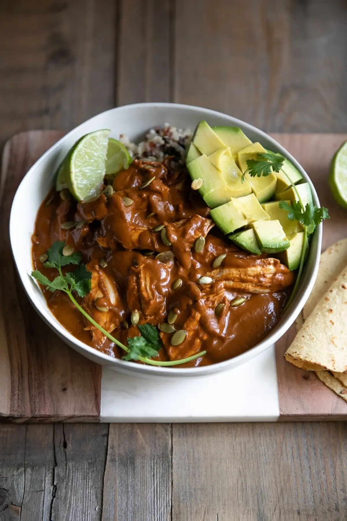 the forked spoon chicken mole