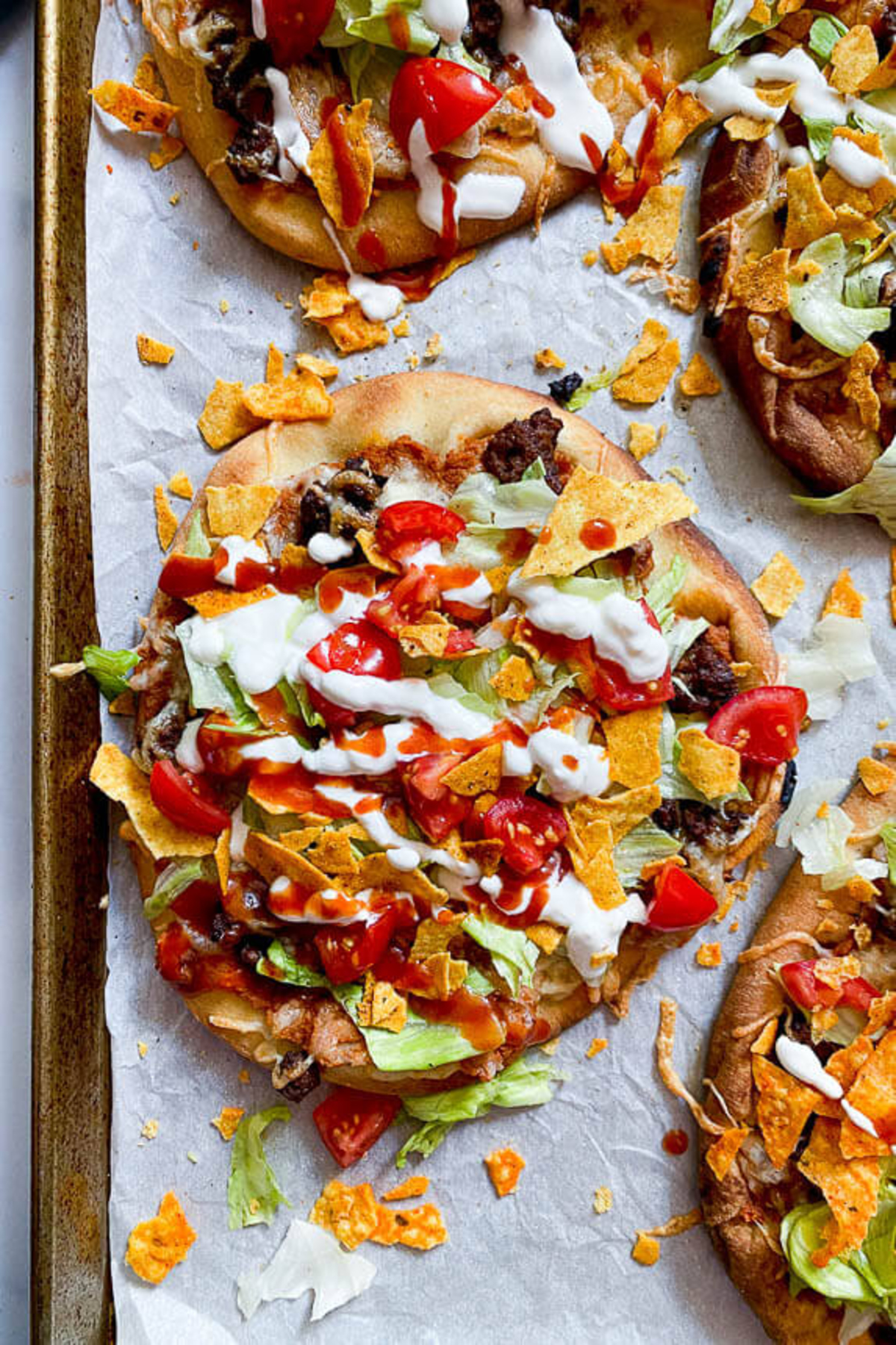 the skinnyish dish taco pizza