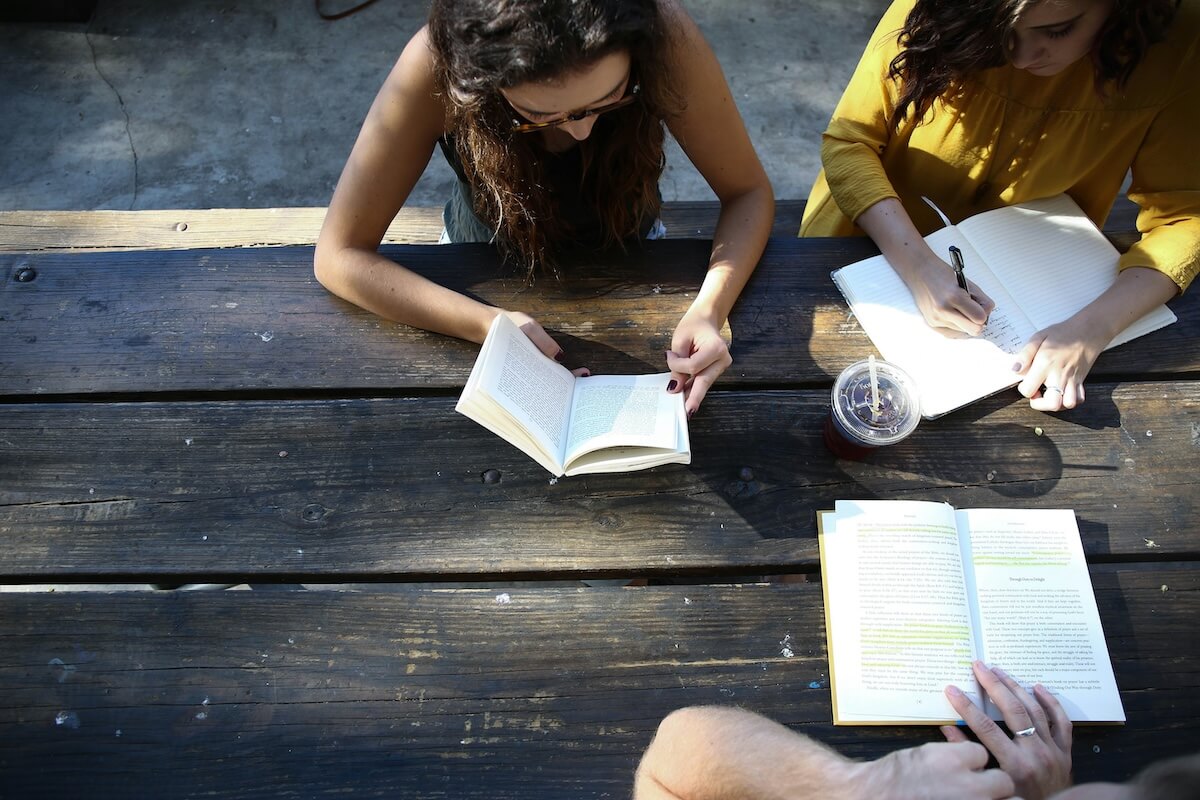 Unsplash: Friends reading and taking notes together by Alexis Brown