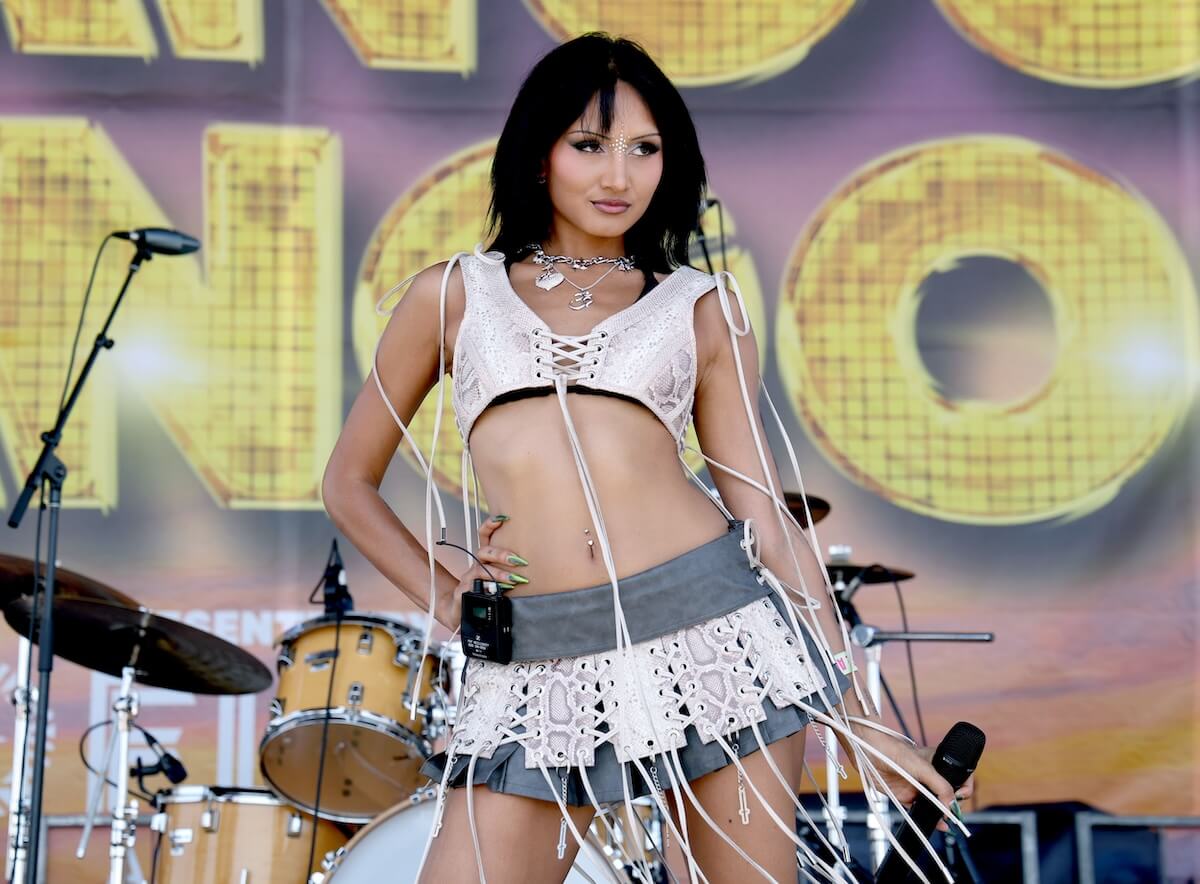 Shutterstock: HUNTINGTON BEACH, CALIFORNIA - MAY 10: (FOR EDITORIAL USE ONLY) Rhea Raj performs onstage during iHeartRadio's 102.7 KIIS FM Wango Tango in Huntington Beach, California on May 10, 2025. (Photo by Phillip Faraone/Getty Images for iHeartRadio)