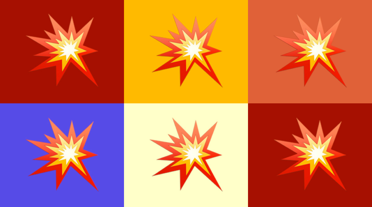 What the collision 💥emoji means in texting