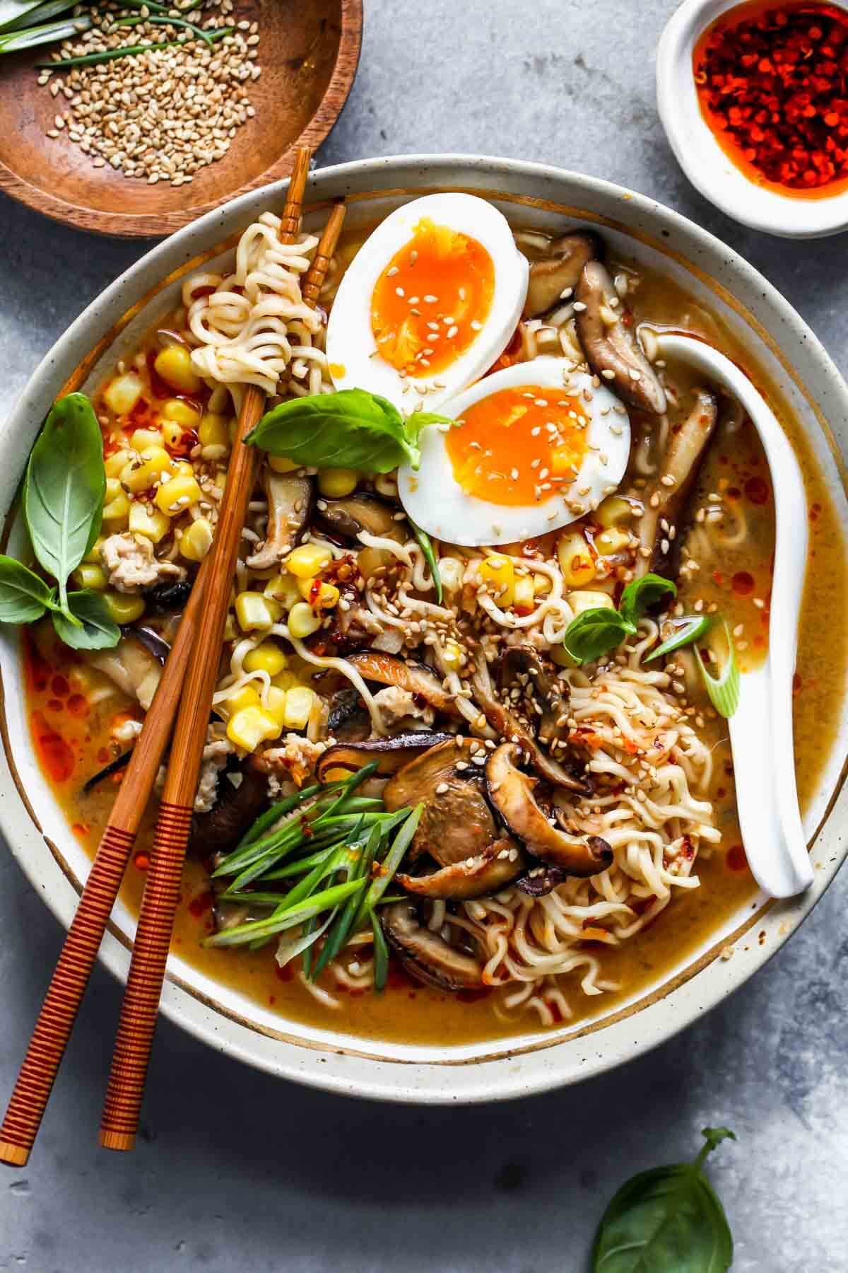 dishing out health spicy miso ramen