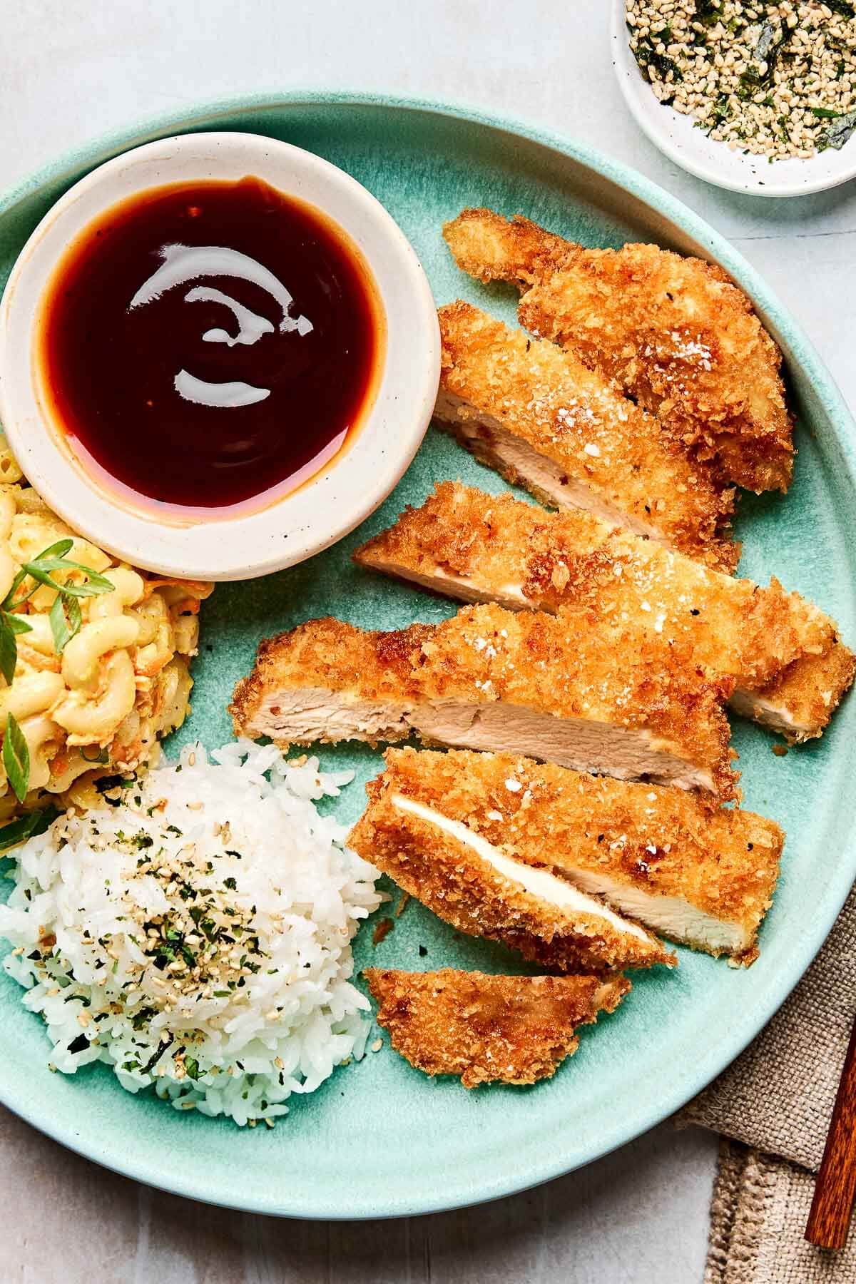 plays well with butter chicken katsu