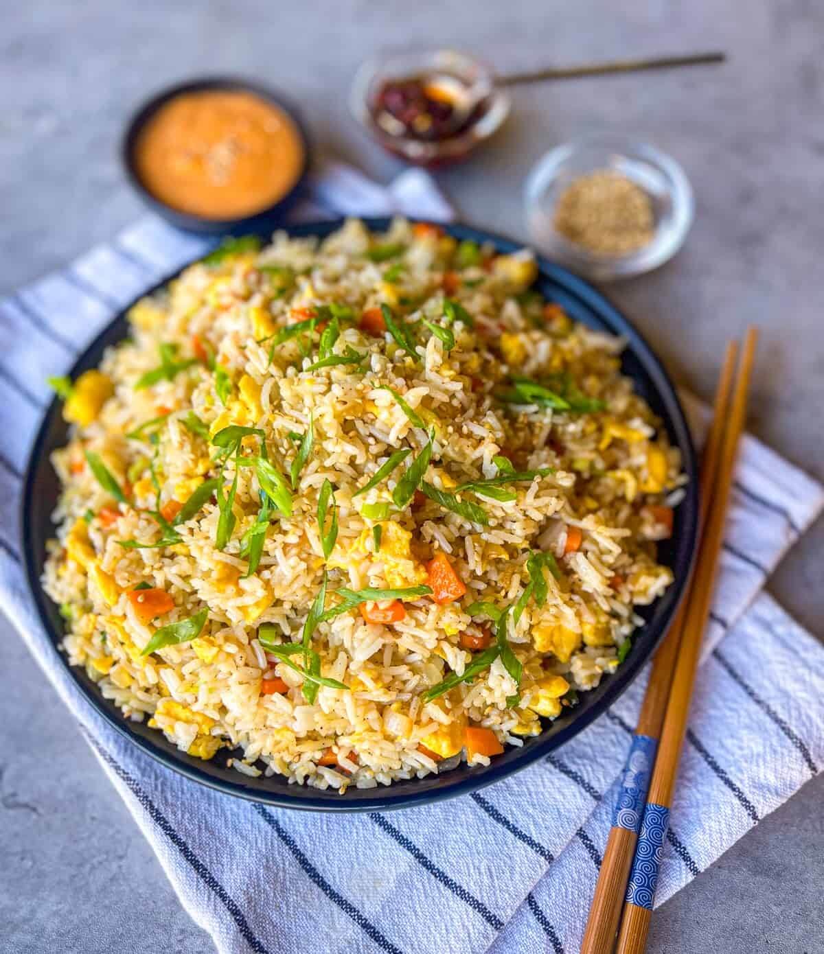 the weekday pescatarian hibachi fried rice
