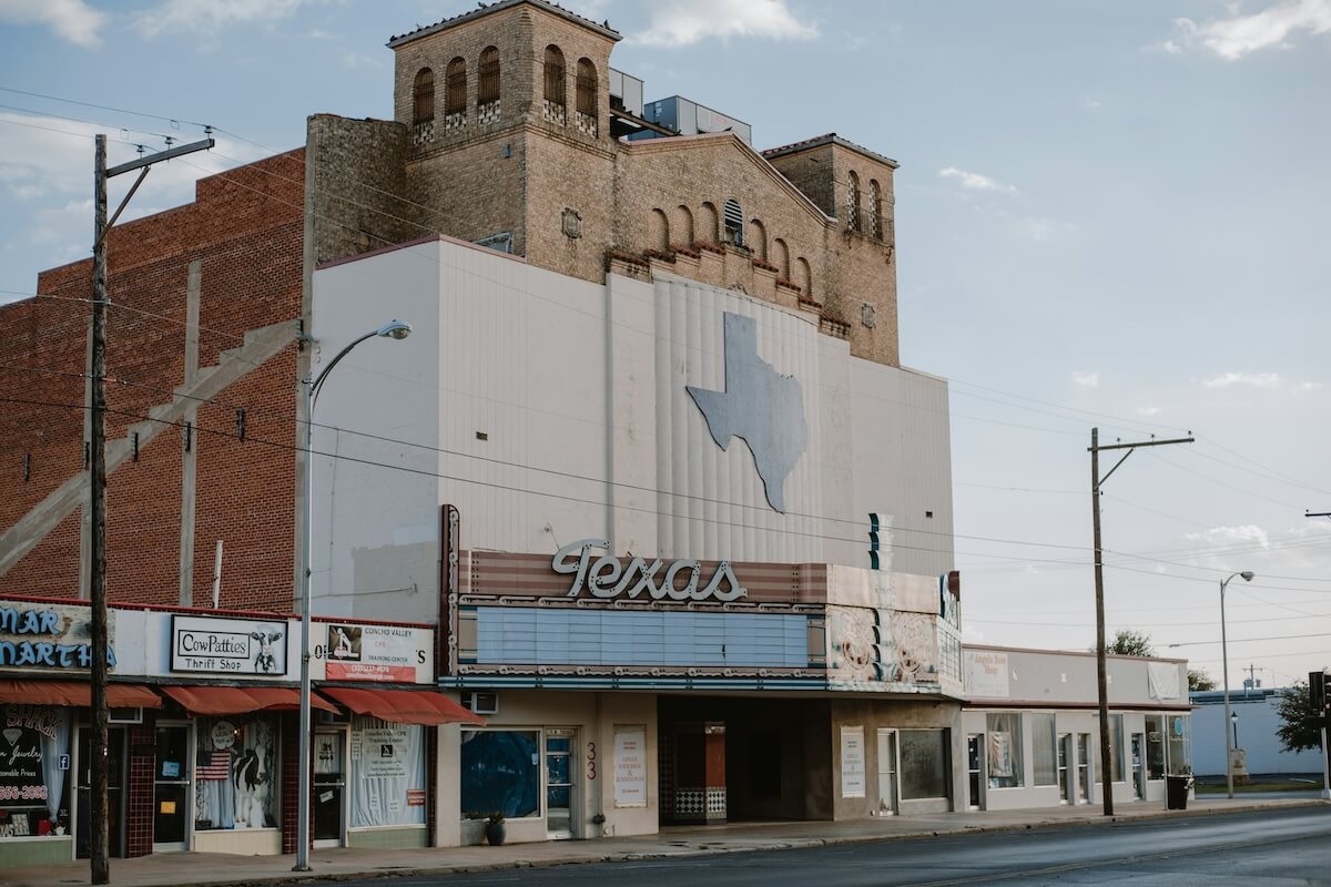 Unsplash: Old movie theater in texas by Courtney Rose