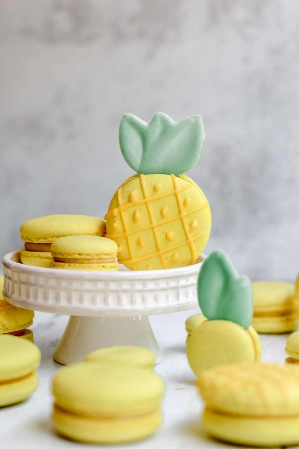 everything marina pina colada macarons