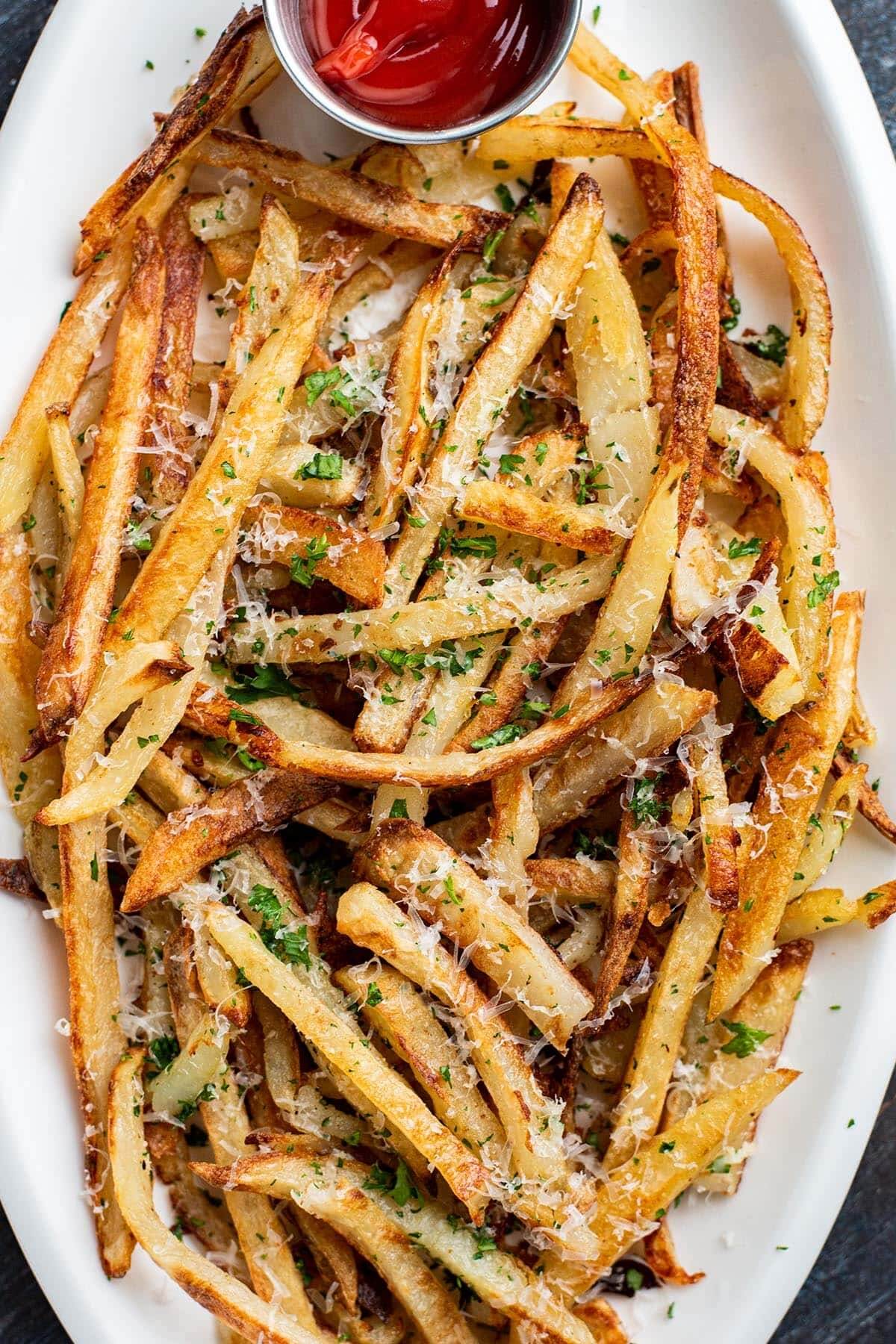 kitchen sanctuary parmesan truffle fries