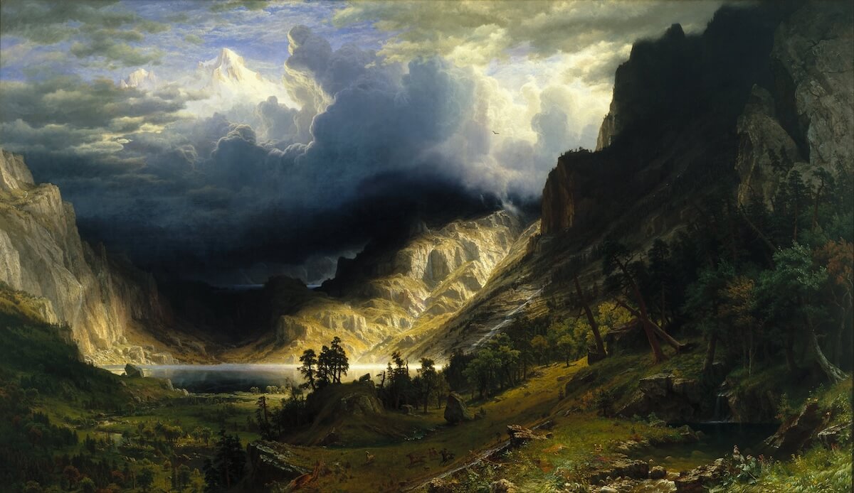rawpixel: Albert Bierstadt - A Storm in the Rocky Mountains, Mt. Rosalie - Google Art Project