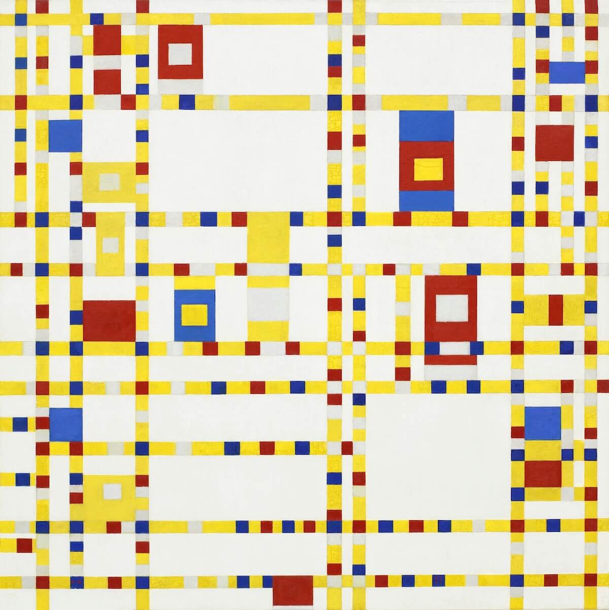 rawpixel: Piet Mondrian's Broadway Boogie Woogie (1942–1943) famous painting. Original from Wikimedia Commons. Digitally enhanced by rawpixel.
