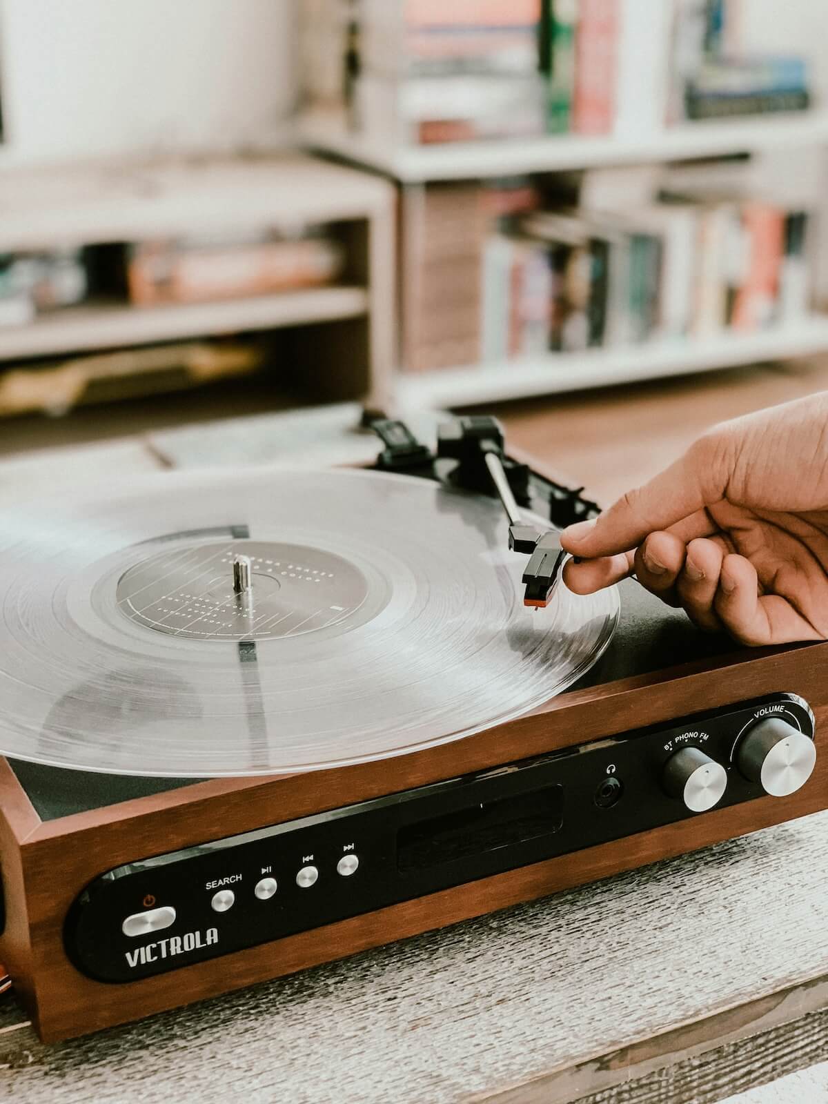 Unsplash: Victrola record player