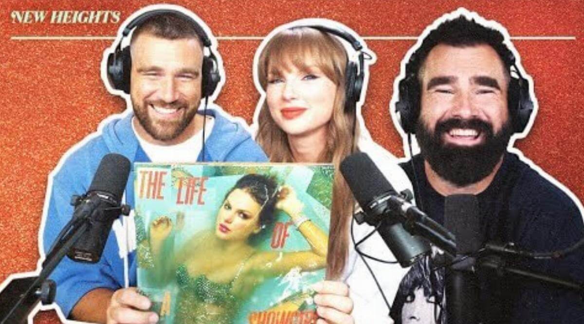 Taylor Swift New Heights podcast thumbnail