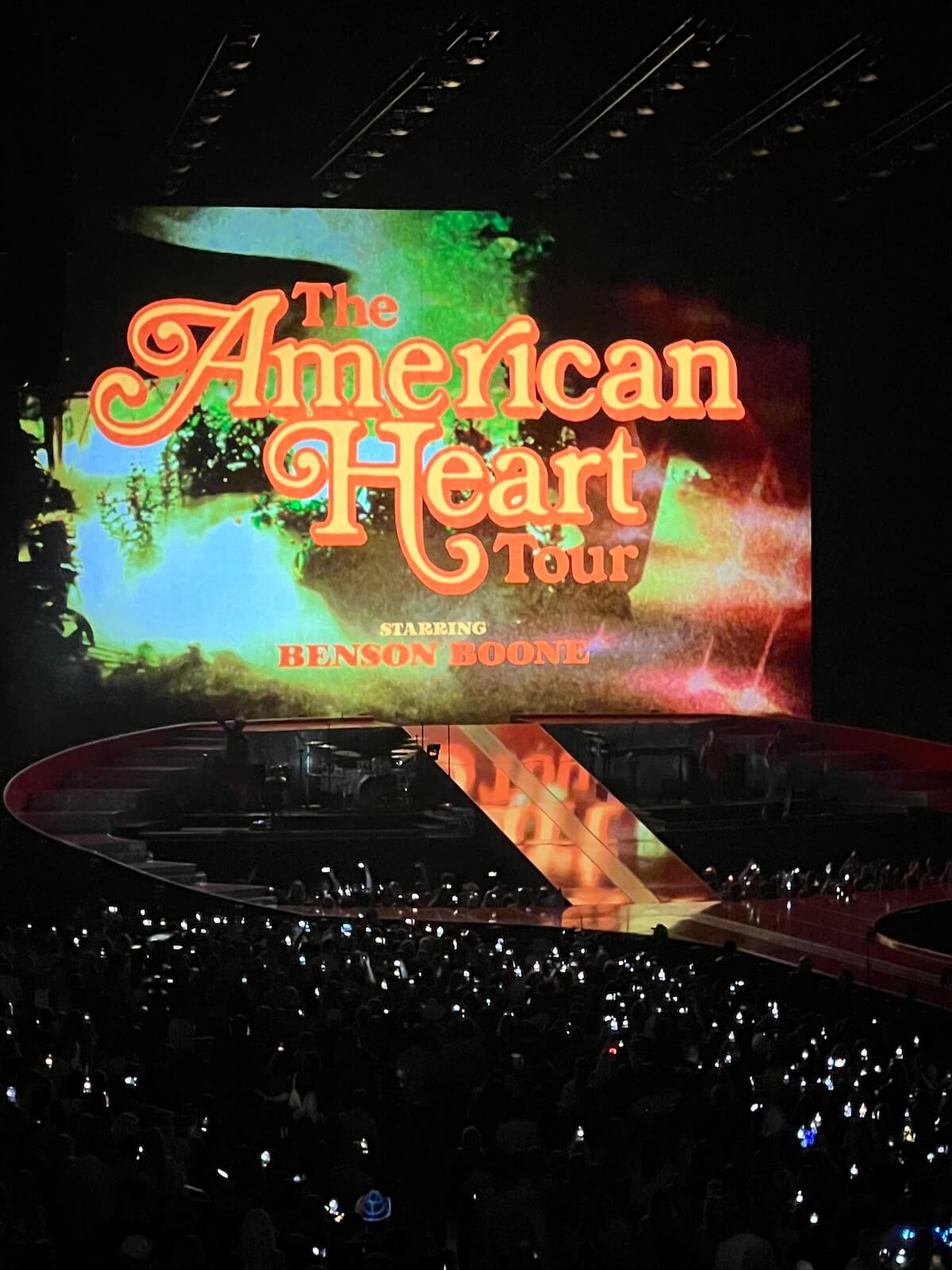 Benson Boone: American Heart Tour screen in Fort Worth, Texas