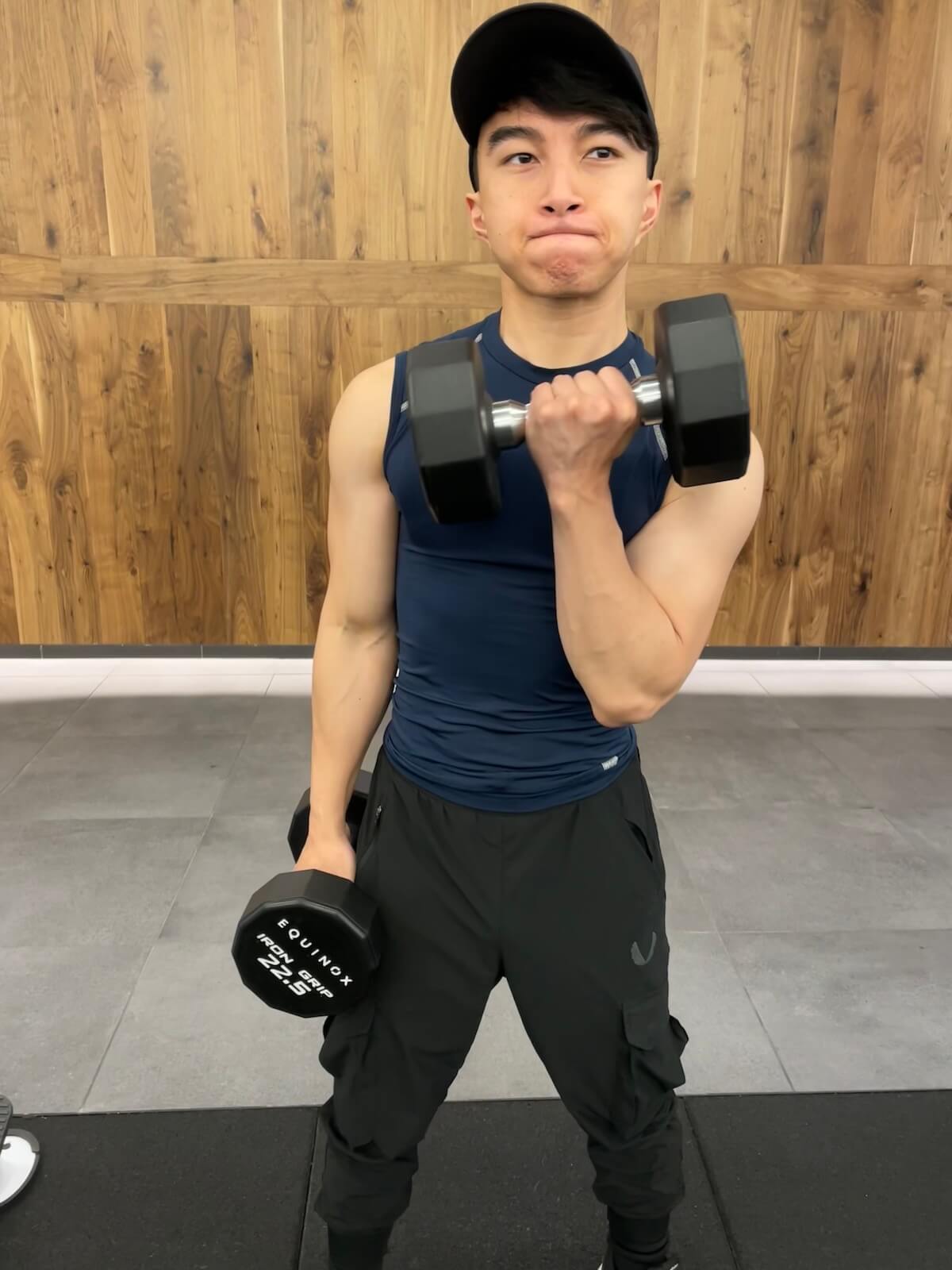 Actor Nhut Le weight training