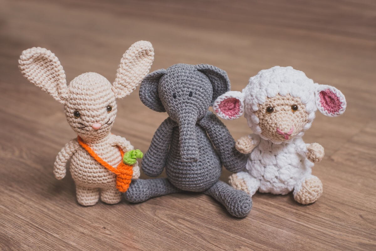 Shutterstock: amigurumi teddy bear stuffed toy