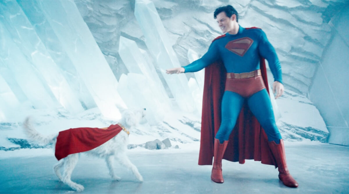 Superman 2025: Clark telling Krypto to sit