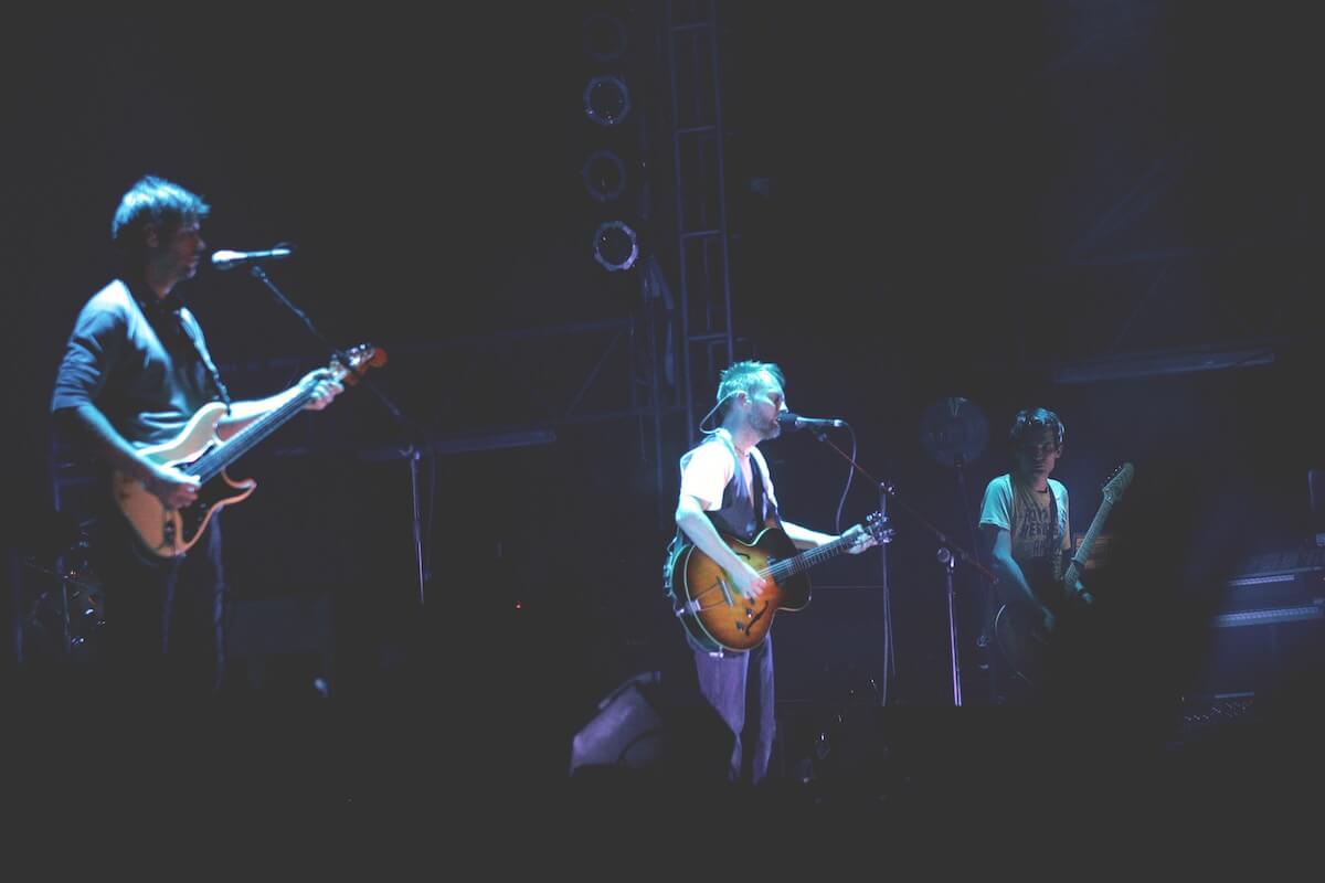 Shutterstock: BUDAPEST - AUG 12: The rock band Radiohead perform in concert at the Sziget music festival in Budapest, Hungary, on Saturday, August 12, 2006.