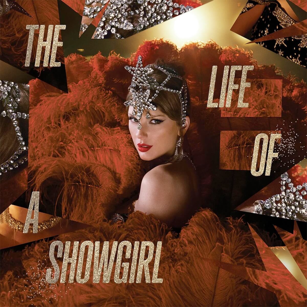 Taylor Swift:The Life of a Showgirl tiny bubbles in the champagne album cover