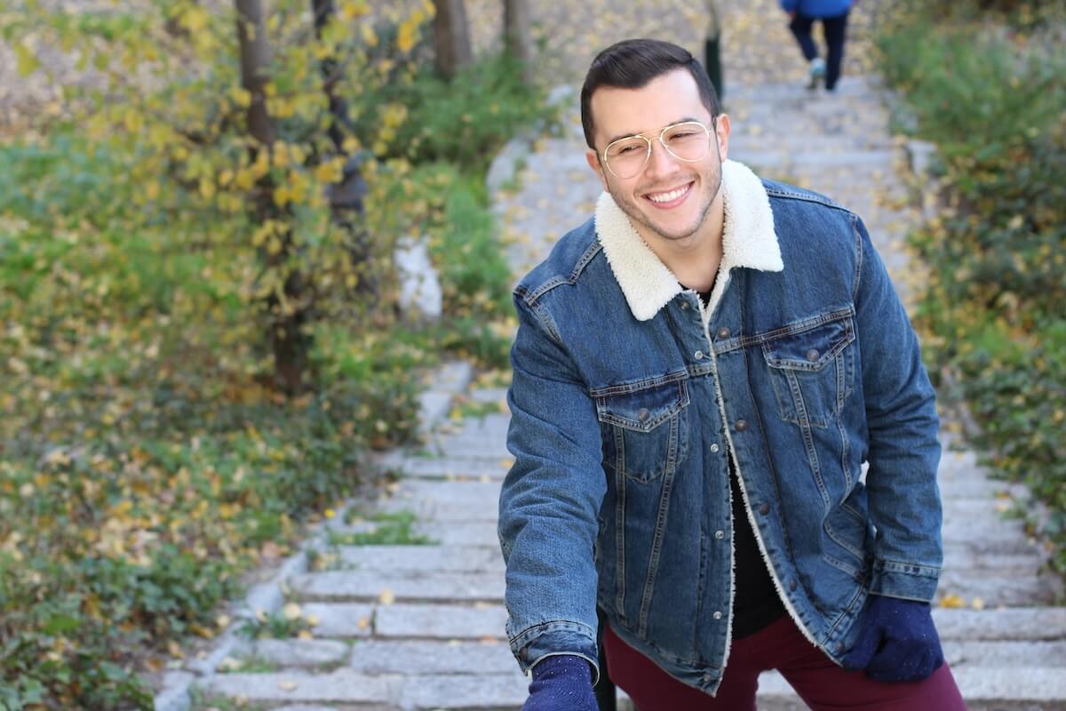 Shutterstock: Man in shearling denim jean jacket